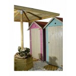 Wooden Beach Umbrella 240(h) 210 x 210cm | kipogeorgiki.gr