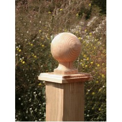 Wooden Post Finial Ball and Collar Nr 7