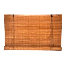 Στόρι Μπαμπού Καρυδί Ρολό 100% Κάλυψη με Ρολ-απ 120x(Υ)220cm - Στόρια Πλήρους Κάλυψης