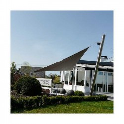 Shade Sail Triangle 90° Black 5.0x5.0x7.1m | Kipogeorgiki  