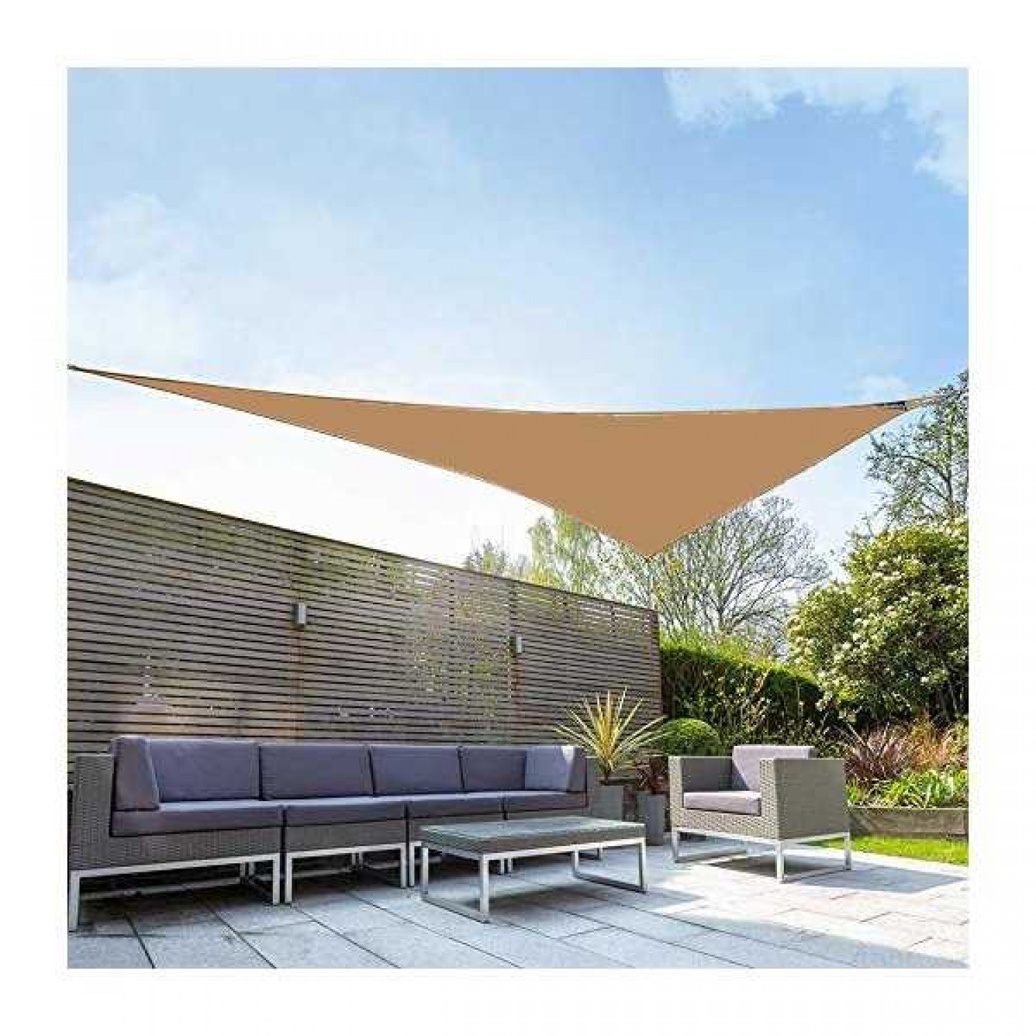 Shade Sail Triangle Sand 230gsm 90° - 4,2x4,2x6m Shade Sail Triangle Sand 230gsm 90° - 4,2x4,2x6m | Kipogeorgiki