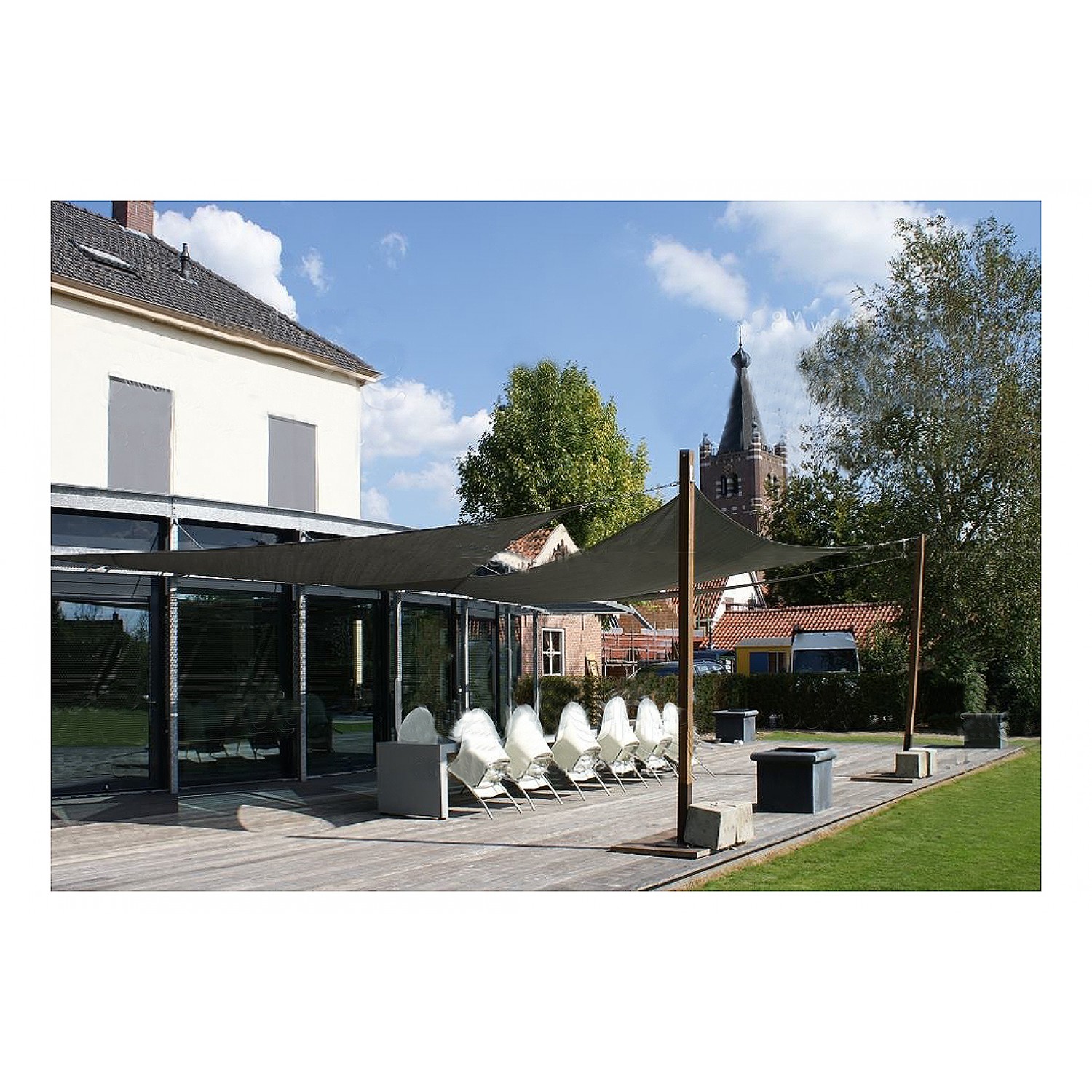 Dreamsail Waterproof Shade Sail Square Grey 4x4x4x4m Nesling Dreamsail Waterproof Shade Sail Square Grey 4x4x4x4m Nesling | Kipogeorgiki