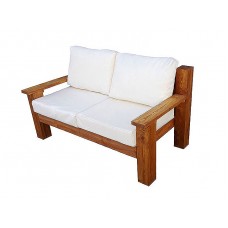 Wooden Two Seater Sofa in Solid Pine 140x70x(Η)70cm     |kipogeorgiki.gr       