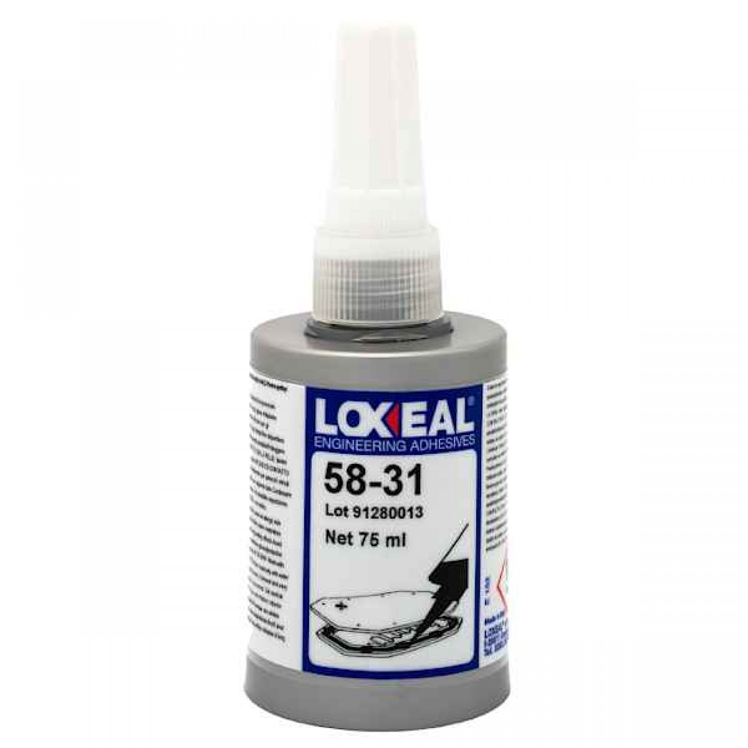 Φλαντζόκολλα Κόκκινη Μεσαίας Συγκράτησης 75ml 58-31 LOXEAL - Φλαντζόκολλες για Μέτρια Σύσφιξη