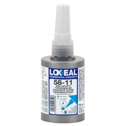 Κόλλα Σύσφιξης Υψηλών Θερμοκρασιών 50ml 58-11 Κίτρινη LOXEAL - Κόλλες Σπειρωμάτων για Μέτρια Σύσφιξη