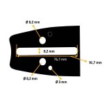 Λάμα Αλυσίδας Αλυσοπρίονου .325”-1,5-72DL 18’’-45cm για NT4560-NT5860 (18’’) ARCHER - Λάμες Αλυσοπρίονων