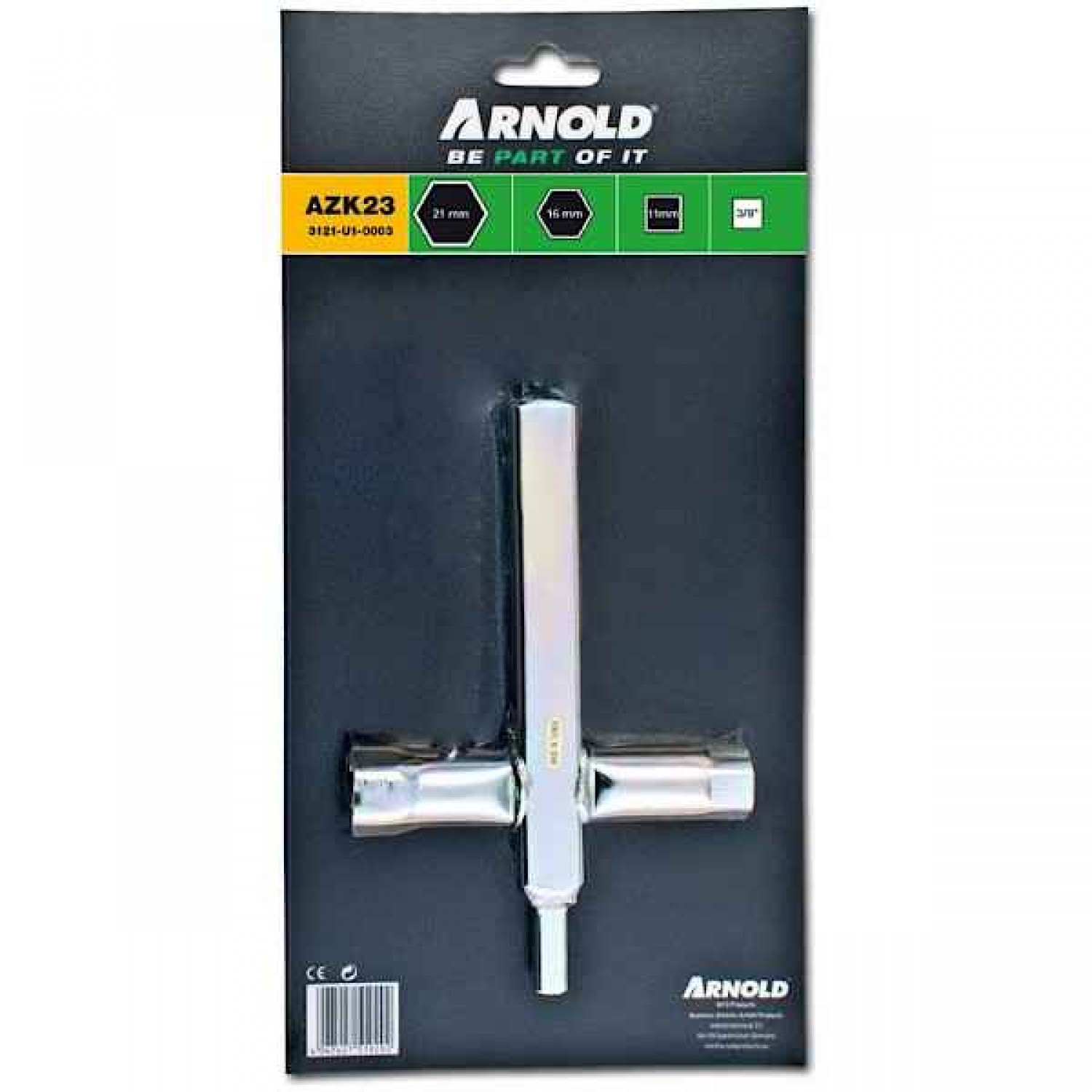 Πολυ-Μπουζόκλειδο 13-16-19-21mm-3/8" ARNOLD - Μπουζόκλειδα - Εργαλεία Αντικατάστασης Εξαρτημάτων