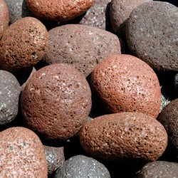 Lava Red Pebbles in a 20kg Bag Processed - Red Porous Volcanic Pebble
