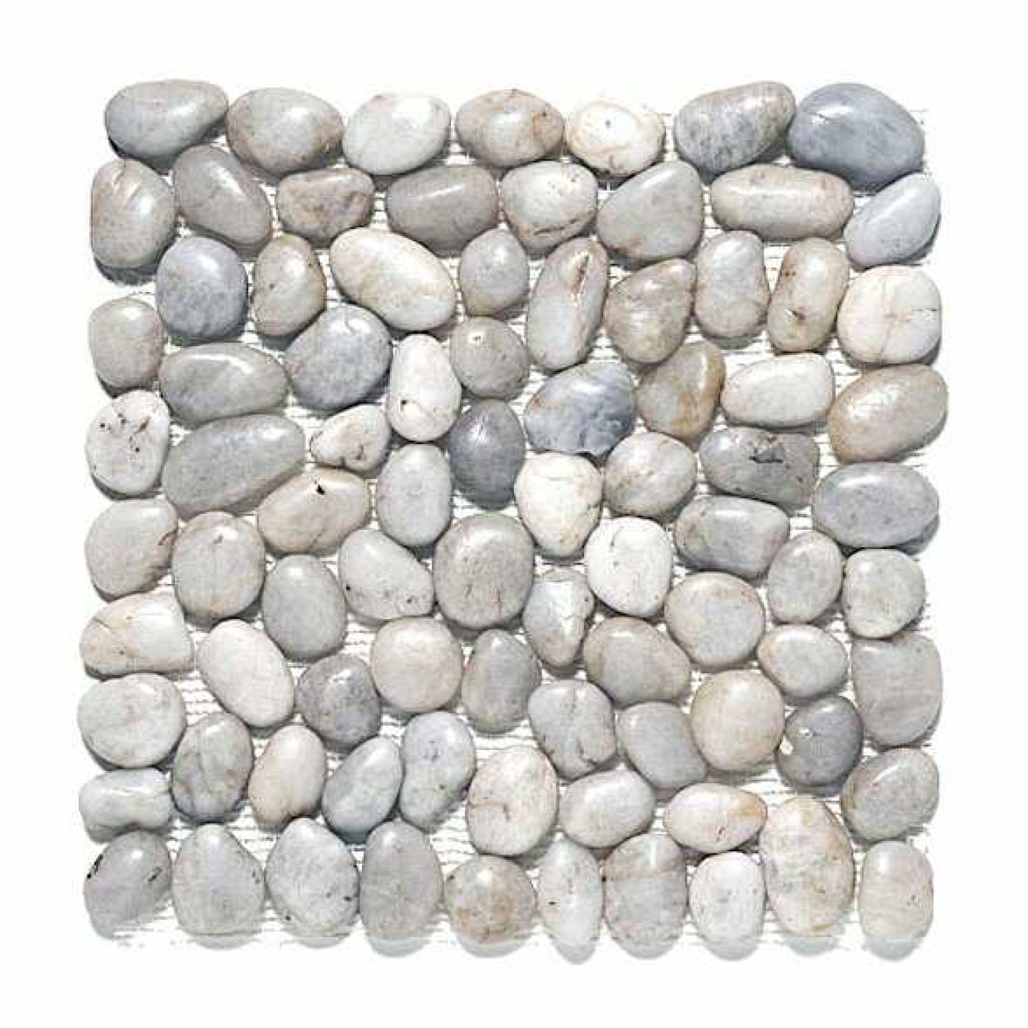 White Polished Pebble in Net 30x30cm White Polished Pebble in Net 30x30cm
