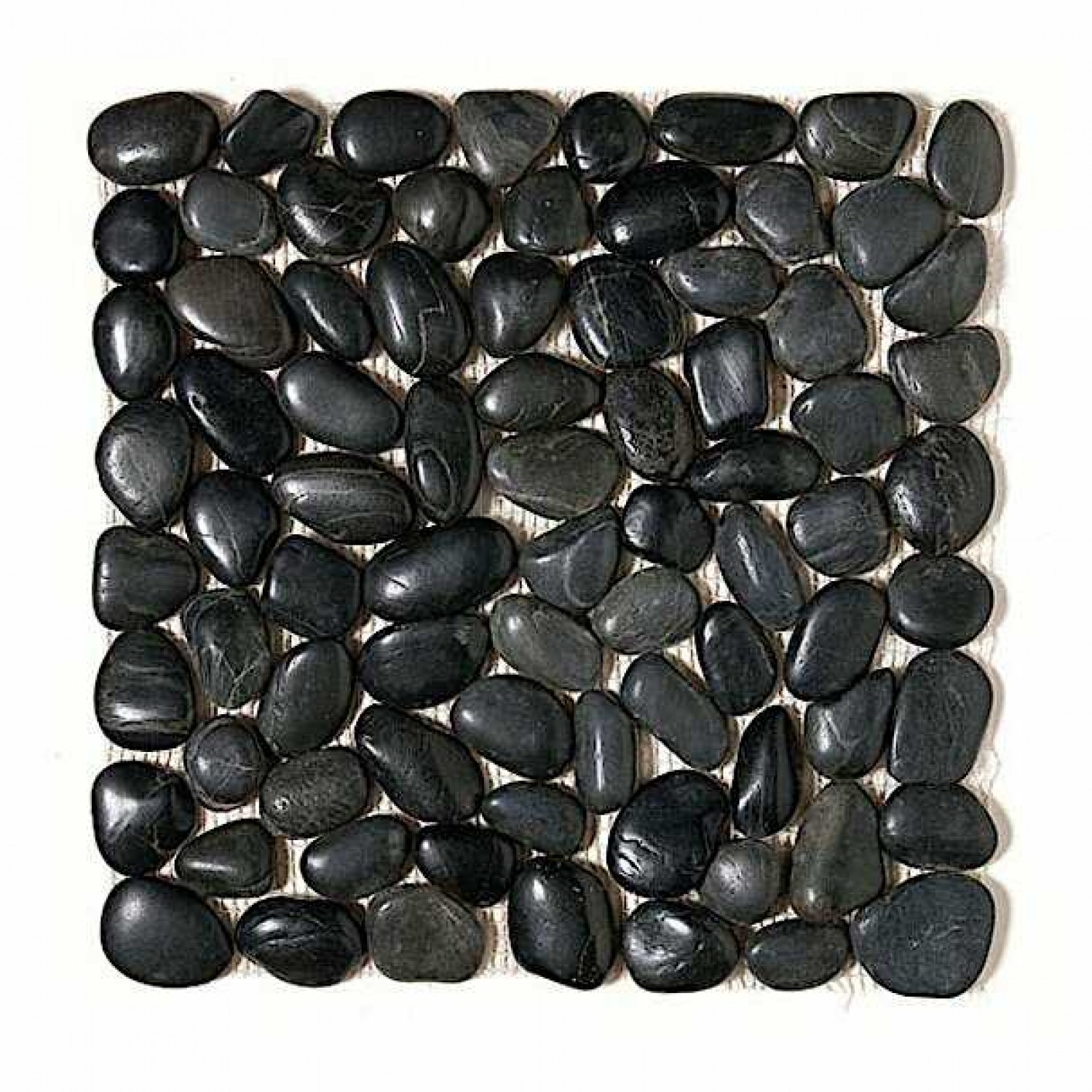 Black Polished Pebble in Net 30x30cm Black Polished Pebble in Net 30x30cm