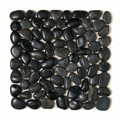 Black Polished Pebble in Net 30x30cm Black Polished Pebble in Net 30x30cm