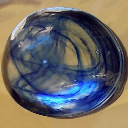 Blue Glass Pebble 5 pcs - Decorative Glass Pebbles