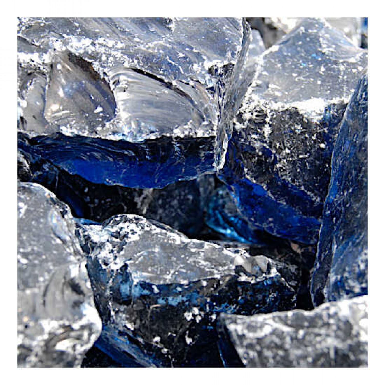 Γυάλινες Πέτρες Μπλε 1kg Διακοσμητικές