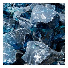 Glass Rocks Sky Blue 1kg - Glass Materials