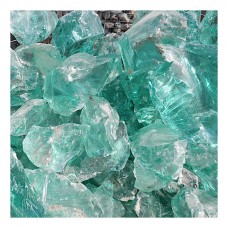 Glass Rocks Turquoise 1kg - Glass Materials