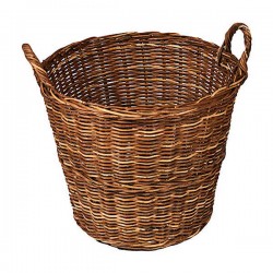 Round Handmade Wicker Log Basket Ø17/30x(H)22/29cm