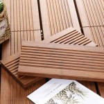 Outdoor Brown Bamboo Decking 2x14x185cm Carbonized-REBO - Natural Materials for Decks
