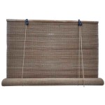 Bamboo Roller Blind Caramel with Brown Stripe 80x180cm Bamboo Roller Blind Caramel with Brown Stripe & Roll-Up 100x200cm - Roller Blinds