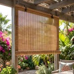 Bamboo Roller Blind Caramel with Brown Stripe 80x180cm Bamboo Roller Blind Caramel with Brown Stripe & Roll-Up 100x200cm - Roller Blinds