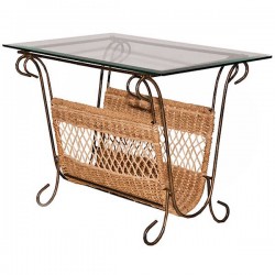 Τραπεζάκι Εφημεριδοθήκη Χειροποίητο Μασίφ Μπρονζέ 50x60x45cm - Τραπεζάκια, Έπιπλα Κήπου & Σπιτιού Τραπεζάκι Εφημεριδοθήκη Χειροποίητο Μασίφ Μπρονζέ 50x60x45cm