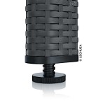 Τετράγωνα Ανθρακί Τραπέζια 90x90x(Υ)75cm Γυάλινης Επιφάνειας