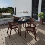 Τετράγωνα Μόκα Τραπέζια 90x90x(Υ)75cm Γυάλινης Επιφάνειας