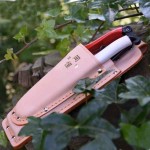 OKATSUNE 130 Double Leather Holster with Belt Loop for Pruners-Shears - Holsters for Shears-Secateurs-Pruners