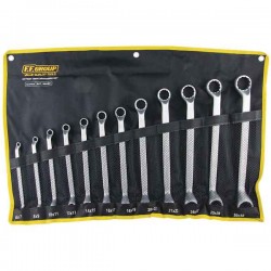 Double Ring End Spanner Set of 12 pcs FFGroup 36256 Double Ring End Spanner Set of 12 pcs DIN 838 FFGroup 36256 - Offset Ring Spanners Sets