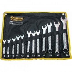 Ring and Open End Spanner Set of 12 pcs DIN 3113 FFGroup 36283 - Spanners Sets