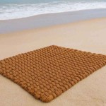 Ecological Mat 2x3m Made of 100% Natural Coconut Fiber - Flat Woven & Medium Pile Garden-Beach Carpet