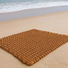 Ecological Mat 2x3m Made of 100% Natural Coconut Fiber - Flat Woven & Medium Pile Garden-Beach Carpet