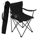 Folding Garden-Beach-Sea Side Chair 50x50x(H)80cm Black