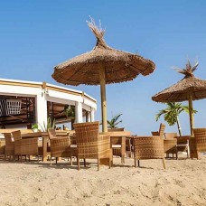 Beach Umbrella Natural Reiki Bush D220cm with Pole Ø8x300cm - Beach & Garden Umbrellas