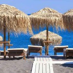 Beach Umbrella MAJORCA with Sewn Palm Leaf Cover D250cm-Ø8x300cm Pole - Beach & Garden Umbrellas