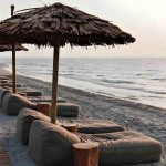 Beach Umbrella MEXICO with Makuti Roller D200cm-Ø8x300cm Pole - Beach & Garden Umbrellas