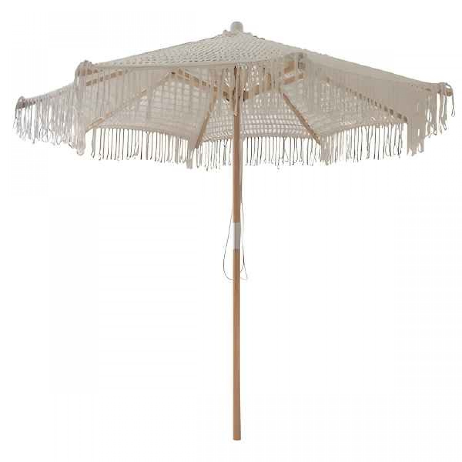Beach Umbrella with Handmade Knitted Macrame Cover D250cm Beach Umbrella with Handmade Knitted Macrame Cover D250cm - Beach & Garden Umbrellas