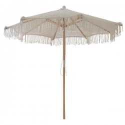Beach Umbrella with Handmade Knitted Macrame Cover D250cm - Beach & Garden Umbrellas