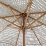 Beach Umbrella with Handmade Knitted Macrame Cover D250cm Beach Umbrella with Handmade Knitted Macrame Cover D250cm - Beach & Garden Umbrellas