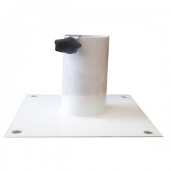 Galvanized Base Flange 25x25cm/Ø90mm Without Bracing