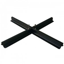 Free-Arm Parasol Cross Base 100x100x(H)6cm-Nesling Free-Arm Parasol Cross Base 100x100x(H)6cm-Nesling (Platinum) - Overhanging Parasol Bases