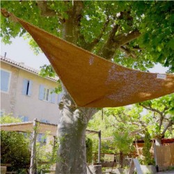 Coconut Triangular Shade Sail 3x3x3m La Scourtinerie Coconut Triangular Shade Sail 3x3x3m La Scourtinerie – Organic Shade Sails
