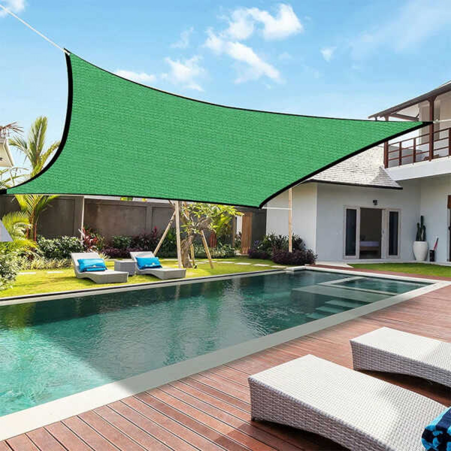Πανί Αναπνέον Έτοιμο 2x3m Ραμμένο Πράσινο 185gr/m² & Κρίκους στις Γωνίες | Δίχτυα & Πανιά για Σκιά Πανί Αναπνέον Έτοιμο 2x3m Ραμμένο Πράσινο 185gr/m² & Κρίκους