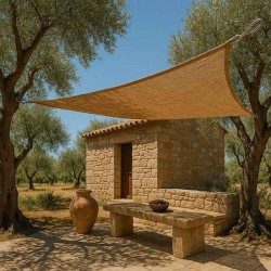 Jute Fiber Shade Sail Rectangular 3x2m 420gsm - Natural Jute Fiber Shade Sail Rectangular 3x2m 420gsm - Natural – Organic Shade Sails