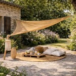 Coconut Fiber Shade Sail M1 Economy 3x4x5m Triangle - Sails Made by 100% Natural Coconut Fibers
