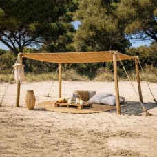 Coconut Fiber Shade Sail M1 Economy 4x5m Rectangular - Sails Made by 100% Natural Coconut Fibers