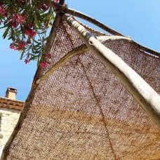 Rectangular Coconut Fiber Shade Sail 3x4m Reinforced Diagonal M2 Economy - Sails Made by 100% Natural Coconut Fibers