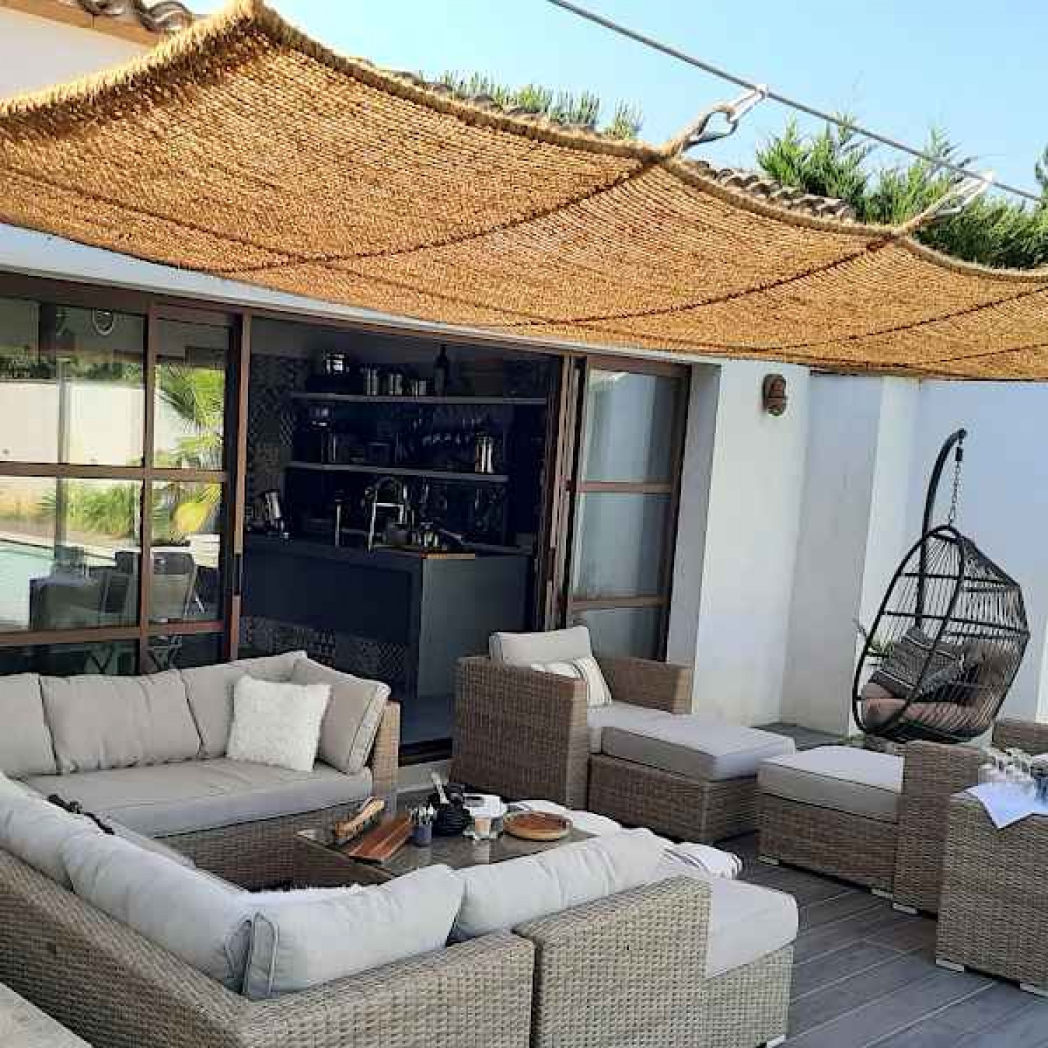 Παραλληλόγραμμο Πανί Σκίασης Κοκοφοίνικα 4x5m Παράλληλης Ενίσχυσης M3 Economy - Σκιά με Πανιά από Ίνες Κοκοφοινίκων