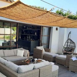 Rectangular Coconut Fiber Shade Sail 3x5m Reinforced Parallel M3 Economy - Sails Made by 100% Natural Coconut Fibers