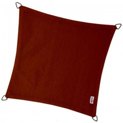 PLATINUM Shade Sail Coolfit Square 3.6x3.6m Terracotta PLATINUM Shade Sail Coolfit® Square 3.6x3.6m 285gsm Terracotta (NESLING) - Sun Protection-Square Shade Sails