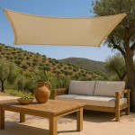 Παραλληλόγραμμο Πανί Σκίασης Premium 280gsm 3x4m-Εκρού - Αναπνέοντα Παραλληλόγραμμα Πανιά για Σκιά